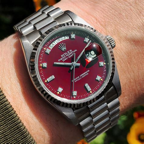 rolex day date stella oxblood|Rolex Day.